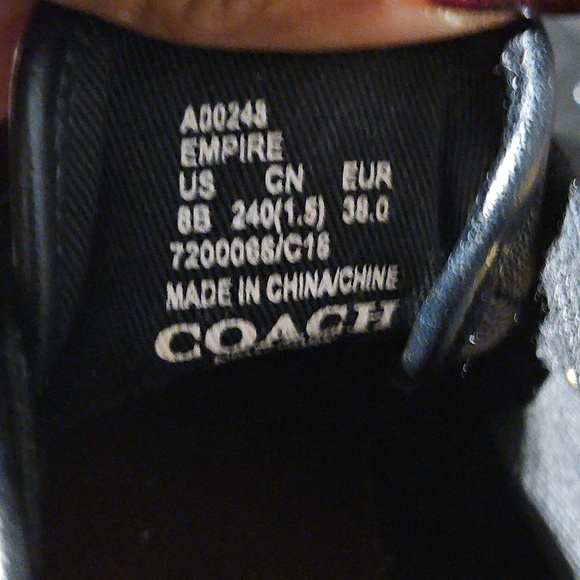 Coach Black Signature Court Sneaker with Gold Hardware - Picture 7 of 7